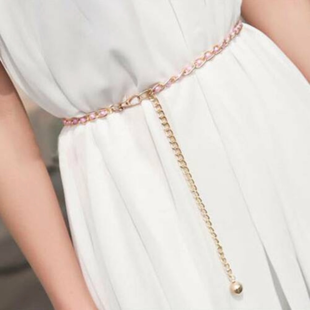 Gold Beaded Chain Belt - Picture 5 of 5